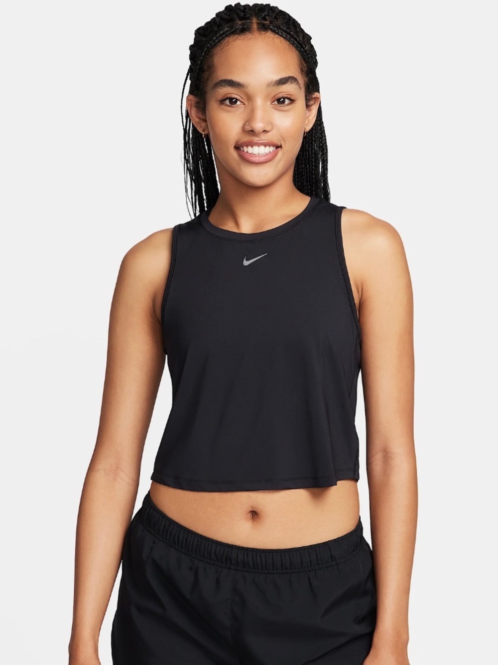 Nike One Dri Fit Black Cropped Top